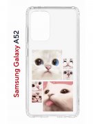 Чехол-накладка Samsung Galaxy A52 (598894) Kruche PRINT Коты
