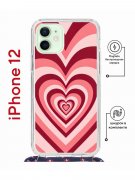 Чехол-накладка iPhone 12 Kruche Magrope Print Сердце