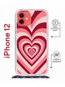 Чехол-накладка iPhone 12 Kruche Magrope Print Сердце