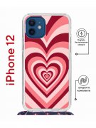 Чехол-накладка iPhone 12 Kruche Magrope Print Сердце