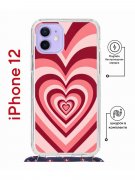 Чехол-накладка iPhone 12 Kruche Magrope Print Сердце