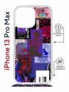 Чехол-накладка Apple iPhone 13 Pro Max (610628) Kruche PRINT Стикеры Киберпанк