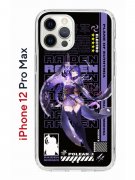 Чехол-накладка iPhone 12 Pro Max Kruche Print Raiden Genshin