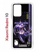 Чехол-накладка Xiaomi Redmi 10 Kruche Print Raiden Genshin