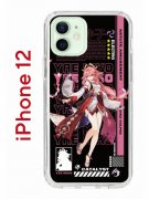 Чехол-накладка iPhone 12/12 Pro Kruche Print Yae Miko Genshin