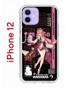 Чехол-накладка iPhone 12/12 Pro Kruche Print Yae Miko Genshin