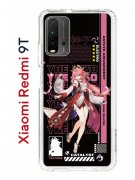 Чехол-накладка Xiaomi Redmi 9T Kruche Print Yae Miko Genshin