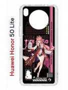Чехол-накладка Huawei Honor 50 Lite/Nova 8i Kruche Print Yae Miko Genshin