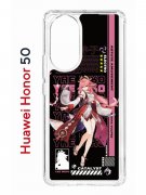Чехол-накладка Huawei Honor 50 (610635) Kruche PRINT Yae Miko Genshin