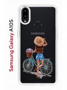 Чехол-накладка Samsung Galaxy A10S Kruche Print Велосипедная прогулка