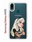 Чехол-накладка Samsung Galaxy A10S Kruche Print Tattoo Girl
