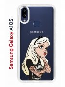 Чехол-накладка Samsung Galaxy A10S Kruche Print Tattoo Girl