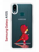 Чехол-накладка Samsung Galaxy A10S Kruche Print Девочка с зонтом