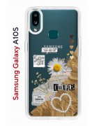 Чехол-накладка Samsung Galaxy A10S Kruche Print Крафтовые наклейки