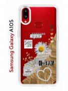 Чехол-накладка Samsung Galaxy A10S Kruche Print Крафтовые наклейки