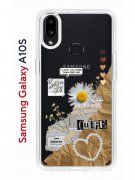 Чехол-накладка Samsung Galaxy A10S Kruche Print Крафтовые наклейки