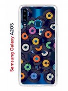 Чехол-накладка Samsung Galaxy A20S Kruche Print Виниловые пластинки
