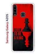 Чехол-накладка Samsung Galaxy A20S Kruche Print Born to be a King
