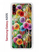 Чехол-накладка Samsung Galaxy A20S Kruche Print Одуванчики