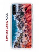 Чехол-накладка Samsung Galaxy A20S (588937) Kruche PRINT Морской берег