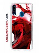 Чехол-накладка Samsung Galaxy A20S (588937) Kruche PRINT Вино