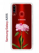 Чехол-накладка Samsung Galaxy A20S Kruche Print Пион