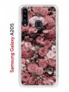 Чехол-накладка Samsung Galaxy A20S (588937) Kruche PRINT цветы