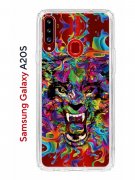 Чехол-накладка Samsung Galaxy A20S Kruche Print Colored beast