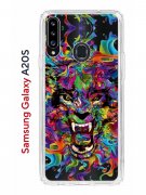 Чехол-накладка Samsung Galaxy A20S Kruche Print Colored beast