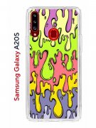 Чехол-накладка Samsung Galaxy A20S (588937) Kruche PRINT Абстракция Капли