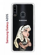 Чехол-накладка Samsung Galaxy A20S (588937) Kruche PRINT Tattoo Girl
