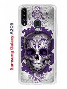 Чехол-накладка Samsung Galaxy A20S Kruche Print Sugar Skull