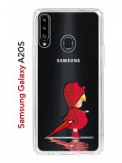 Чехол-накладка Samsung Galaxy A20S (588937) Kruche PRINT Девочка с зонтом