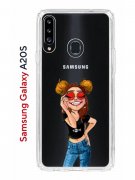 Чехол-накладка Samsung Galaxy A20S (588937) Kruche PRINT Smiling