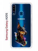 Чехол-накладка Samsung Galaxy A20S (588937) Kruche PRINT Доберман