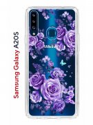 Чехол-накладка Samsung Galaxy A20S (588937) Kruche PRINT Roses