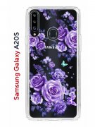 Чехол-накладка Samsung Galaxy A20S (588937) Kruche PRINT Roses