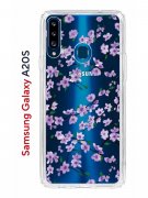 Чехол-накладка Samsung Galaxy A20S (588937) Kruche PRINT Сакура