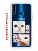 Чехол-накладка Samsung Galaxy A20S Kruche Print Коты