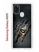 Чехол-накладка Samsung Galaxy A21S Kruche Print Тигриный глаз