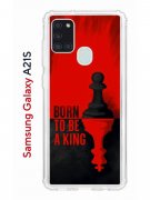 Чехол-накладка Samsung Galaxy A21S Kruche Print Born to be a King