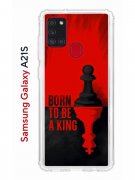 Чехол-накладка Samsung Galaxy A21S Kruche Print Born to be a King