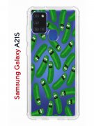 Чехол-накладка Samsung Galaxy A21S Kruche Print Огурчик Рик