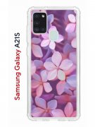 Чехол-накладка Samsung Galaxy A21S Kruche Print Гортензия