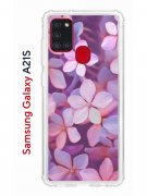 Чехол-накладка Samsung Galaxy A21S Kruche Print Гортензия