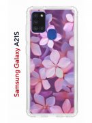 Чехол-накладка Samsung Galaxy A21S Kruche Print Гортензия