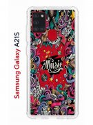 Чехол-накладка Samsung Galaxy A21S (587676) Kruche PRINT Music