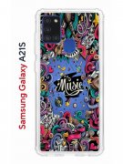 Чехол-накладка Samsung Galaxy A21S (587676) Kruche PRINT Music