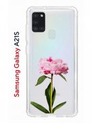 Чехол-накладка Samsung Galaxy A21S (587676) Kruche PRINT Пион