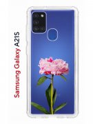 Чехол-накладка Samsung Galaxy A21S (587676) Kruche PRINT Пион